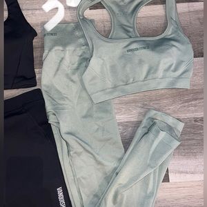 Green workout sets x2 & AYBL blue set - held for buyer
